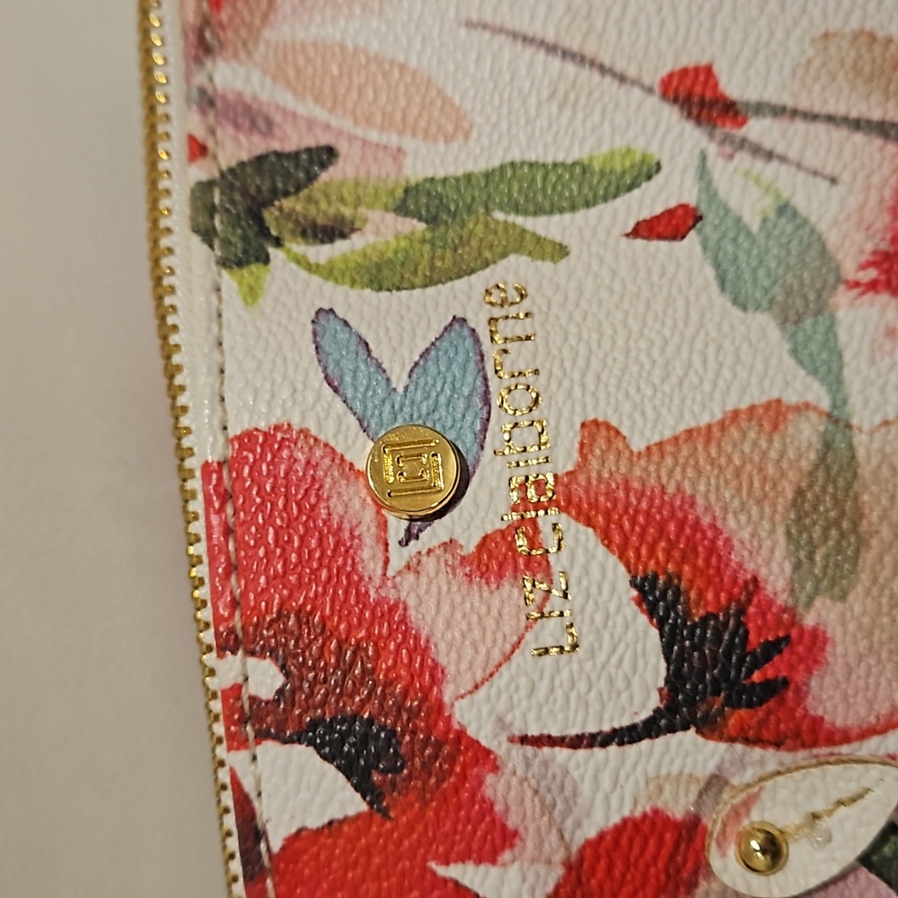 Liz Claiborne floral crossbody adjustable strap pink floral adjustable strap EUC - Picture 8 of 13